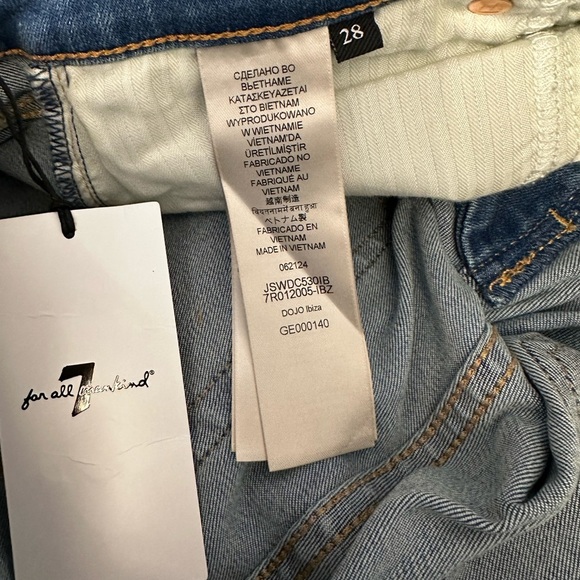 7 For All Mankind Dojo Original Trouser Jeans Ibiza Wash Size 28 NWT - Picture 8 of 8